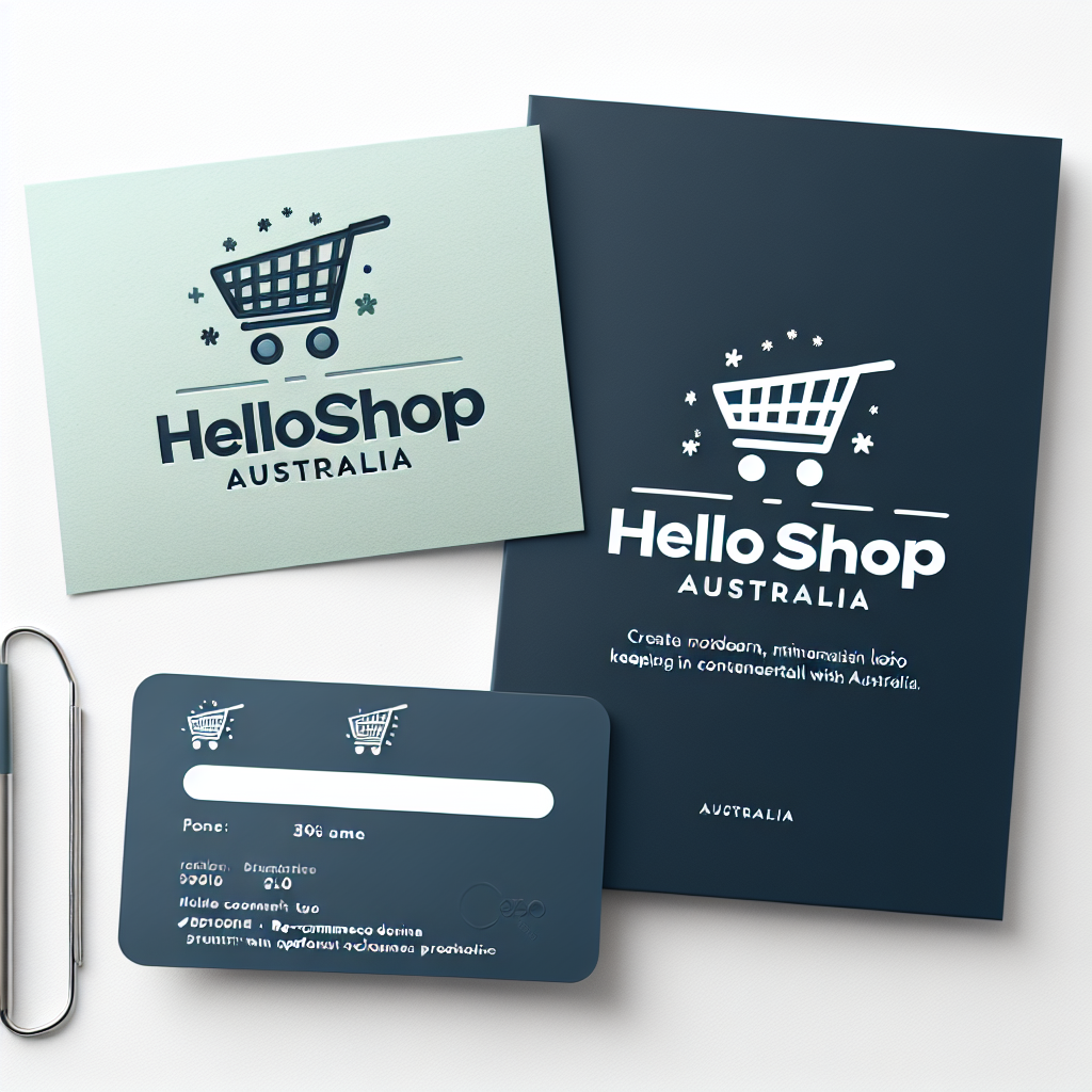 Logo concept for helloshopaustralia.com.au