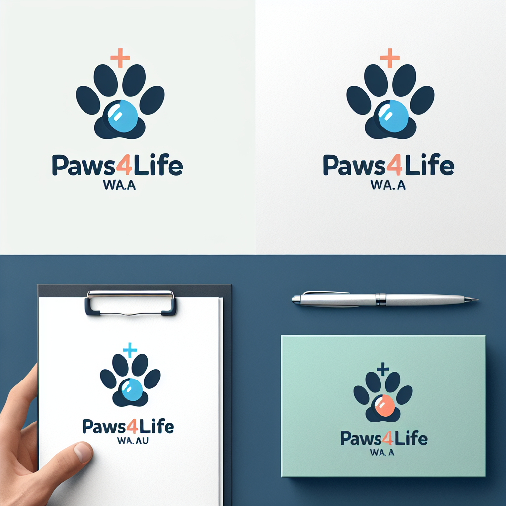 Logo concept for paws4lifewa.au
