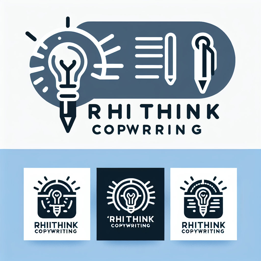 Logo concept for rhithinkcopywriting.com.au